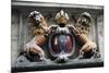 Ancient Coat of Arms with Lions Rampant, Amsterdam, Netherlands-null-Mounted Giclee Print