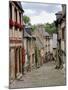 Ancient Cobbled Street and Houses, Rue Du Petit Fort, Dinan, Cotes-D'Armor, Brittany-Peter Richardson-Mounted Photographic Print