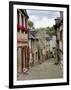 Ancient Cobbled Street and Houses, Rue Du Petit Fort, Dinan, Cotes-D'Armor, Brittany-Peter Richardson-Framed Photographic Print