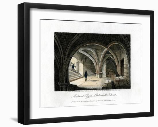Ancient Crypt, Leadenhall Street, City of London, 1816-JC Varrall-Framed Giclee Print