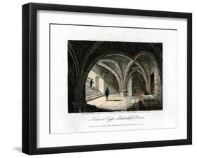 Ancient Crypt, Leadenhall Street, City of London, 1816-JC Varrall-Framed Giclee Print