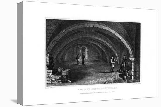 Ancient Crypt, Southwark, 1830-J Shury-Stretched Canvas