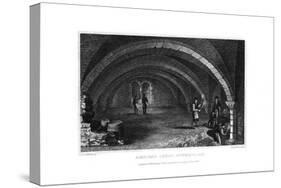 Ancient Crypt, Southwark, 1830-J Shury-Stretched Canvas