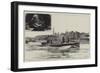 Ancient Defence and Modern Offence, Torpedo Boats Passing Upnor Castle-Charles William Wyllie-Framed Giclee Print