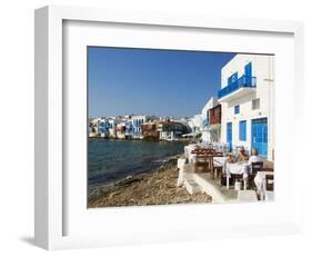 Ancient District of Alefkandra (Little Venice), Mykonos, Cyclades, Greek Islands, Greece, Europe-null-Framed Photographic Print