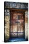 Ancient Door in Civita Di Bagnoregio Italy-George Oze-Stretched Canvas