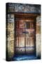 Ancient Door in Civita Di Bagnoregio Italy-George Oze-Stretched Canvas
