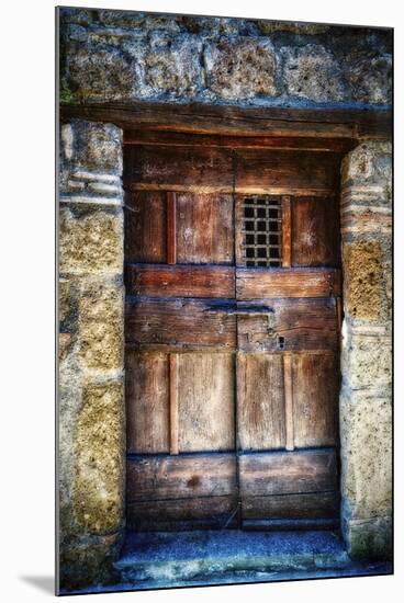 Ancient Door in Civita Di Bagnoregio Italy-George Oze-Mounted Photographic Print