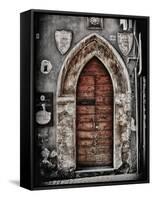 Ancient Door in L'Aquila-Andrea Costantini-Framed Stretched Canvas