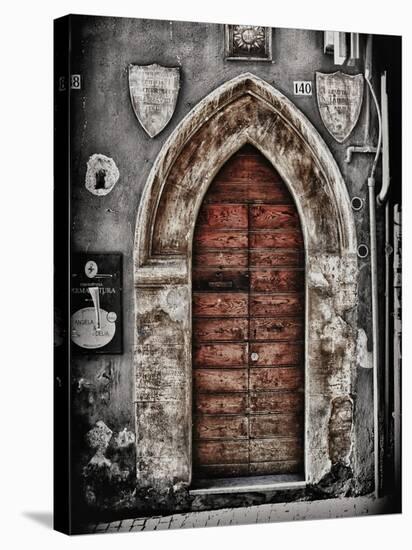 Ancient Door in L'Aquila-Andrea Costantini-Stretched Canvas