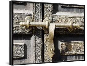 Ancient Door in the Souks, Marrakesh, Morocco, North Africa, Africa-Thouvenin Guy-Framed Photographic Print