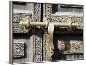 Ancient Door in the Souks, Marrakesh, Morocco, North Africa, Africa-Thouvenin Guy-Framed Photographic Print