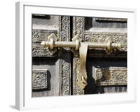 Ancient Door in the Souks, Marrakesh, Morocco, North Africa, Africa-Thouvenin Guy-Framed Photographic Print
