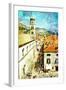 Ancient Dubrovnik - Artistic Picture In Painting Style-Maugli-l-Framed Art Print