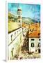 Ancient Dubrovnik - Artistic Picture In Painting Style-Maugli-l-Framed Art Print