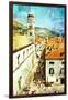 Ancient Dubrovnik - Artistic Picture In Painting Style-Maugli-l-Framed Art Print