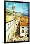 Ancient Dubrovnik - Artistic Picture In Painting Style-Maugli-l-Framed Art Print