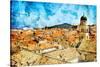 Ancient Dubrovnik -Artwork In Painting Style-Maugli-l-Stretched Canvas