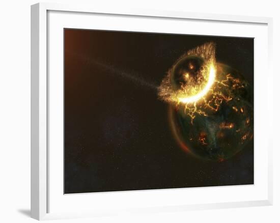 Ancient Earth Impact-Stocktrek Images-Framed Photographic Print