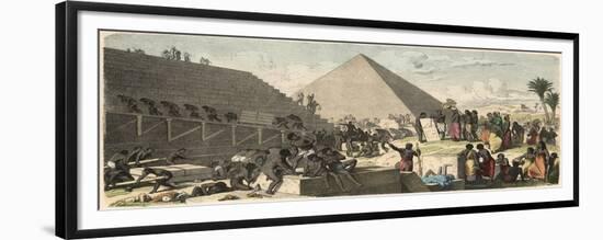 Ancient Egypt : Build the Pyramids,-Heinrich Leutemann-Framed Premium Giclee Print