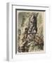 Ancient Egypt: Carving a statue of the Abu Simbel Temple,-Heinrich Leutemann-Framed Giclee Print