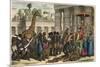 Ancient Egypt : Ethiopians bring their tributes before the Pharaoh,-Heinrich Leutemann-Mounted Giclee Print