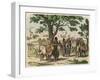 Ancient Egypt: farming and hunting,-Heinrich Leutemann-Framed Giclee Print