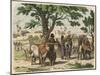 Ancient Egypt: farming and hunting,-Heinrich Leutemann-Mounted Giclee Print