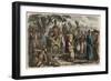 Ancient Egypt: prisoners before the victorious pharaoh Ramses II, to have their hands cut off-Heinrich Leutemann-Framed Giclee Print