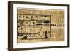 Ancient Egyptian Book of the Dead on Papyrus Showing Written Hieroglyphs-null-Framed Giclee Print