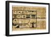 Ancient Egyptian Book of the Dead on Papyrus Showing Written Hieroglyphs-null-Framed Giclee Print