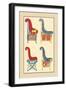 Ancient Egyptian Chairs-J. Gardner Wilkinson-Framed Art Print