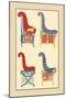 Ancient Egyptian Chairs-J. Gardner Wilkinson-Mounted Art Print