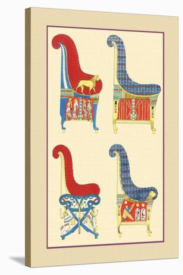 Ancient Egyptian Chairs-J. Gardner Wilkinson-Stretched Canvas