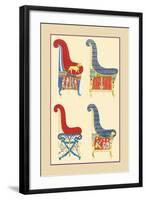 Ancient Egyptian Chairs-J. Gardner Wilkinson-Framed Art Print