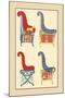 Ancient Egyptian Chairs-J. Gardner Wilkinson-Mounted Art Print