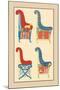 Ancient Egyptian Chairs-J. Gardner Wilkinson-Mounted Art Print