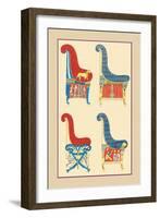 Ancient Egyptian Chairs-J. Gardner Wilkinson-Framed Art Print