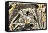 Ancient Egyptian Deities Shu Separating Sibu and Nuit-null-Framed Stretched Canvas