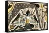 Ancient Egyptian Deities Shu Separating Sibu and Nuit-null-Framed Stretched Canvas