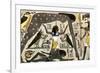 Ancient Egyptian Deities Shu Separating Sibu and Nuit-null-Framed Giclee Print