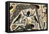 Ancient Egyptian Deities Shu Separating Sibu and Nuit-null-Framed Stretched Canvas
