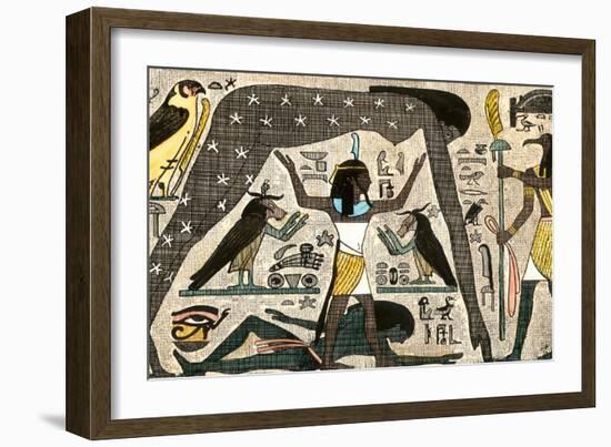 Ancient Egyptian Deities Shu Separating Sibu and Nuit-null-Framed Giclee Print