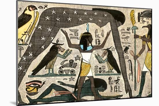 Ancient Egyptian Deities Shu Separating Sibu and Nuit-null-Mounted Giclee Print