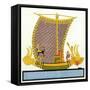 Ancient Egyptian Galley-null-Framed Stretched Canvas