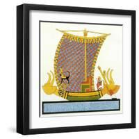 Ancient Egyptian Galley-null-Framed Art Print
