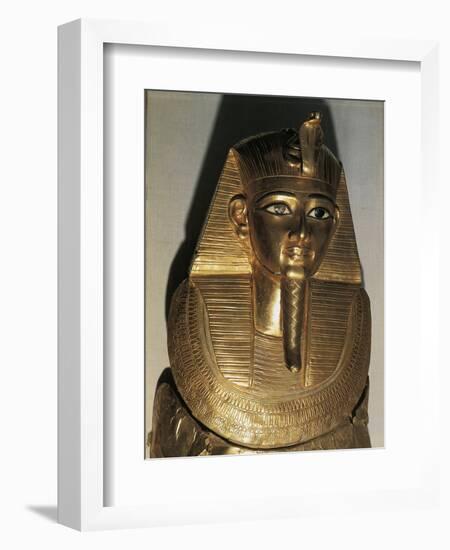 Ancient Egyptian Gold Funerary Mask of Psusennes I-null-Framed Giclee Print