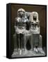 Ancient Egyptian Granite Statue of Thutmose IV and Mother Tio-null-Framed Stretched Canvas