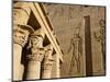 Ancient Egyptian hieroglyphics at ruins in Aswan-Franz-Marc Frei-Mounted Photographic Print