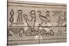 Ancient Egyptian Hieroglyphs Carved on the Wall of Hathor Temple-null-Stretched Canvas